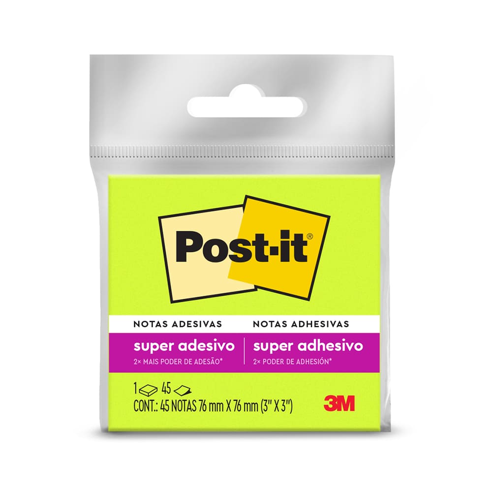 Notas adhesivas Post-it, 7.6 cm x 7.6 cm