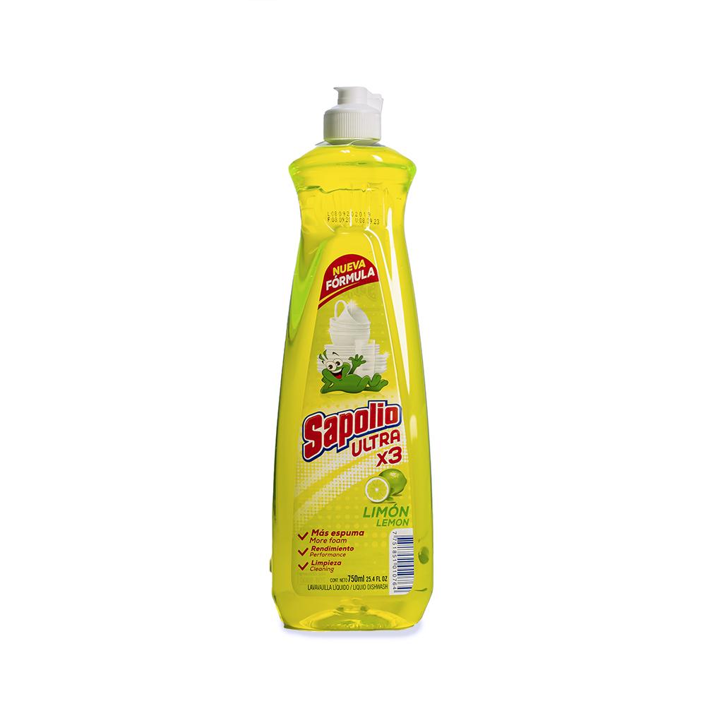 Lavavajilla líquido SAPOLIO Limón Botella 750Ml