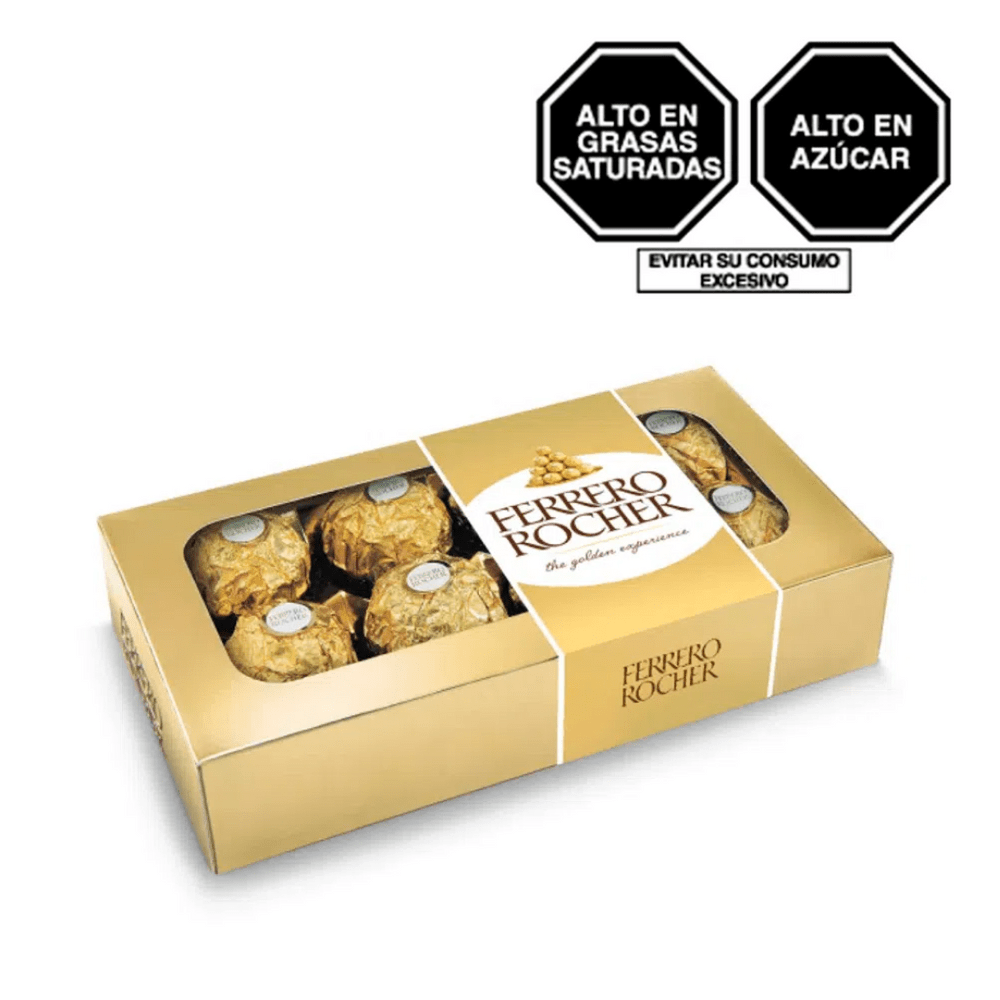 Bombones de chocolate x 100 gr x 8 und Ferrero Rocher