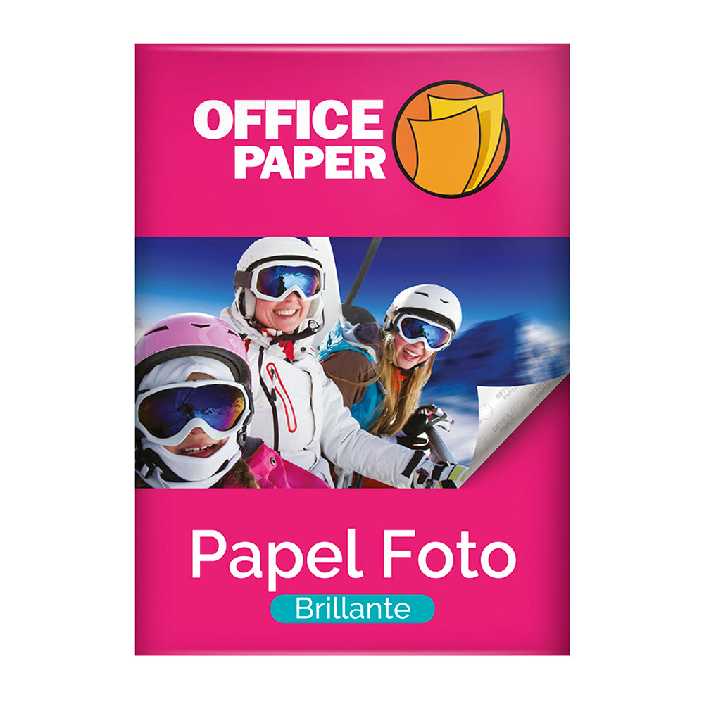 Papel Fotográfico Brillante A4 180 gr x 100 hojas Office Paper