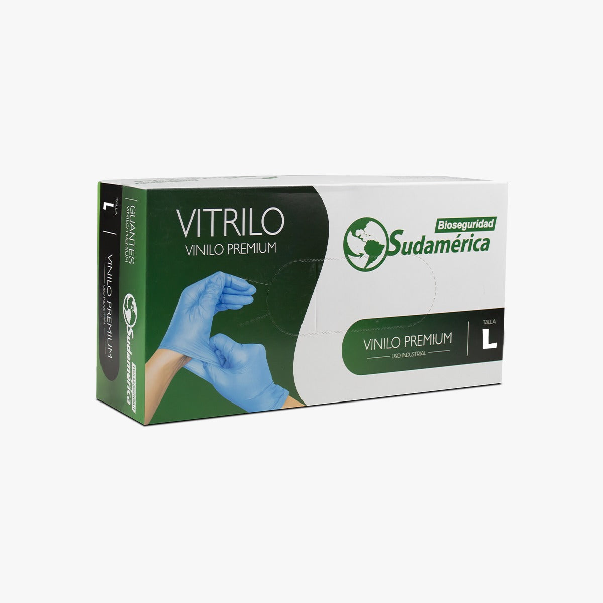 Guantes de vinilo transparente sin polvo talla L x100 und Isudamerica