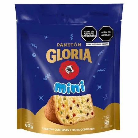 Mini paneton frutas y pasas 80 gr gloria