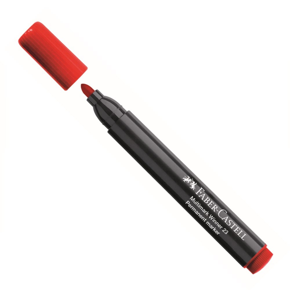 plumón  permanente rojo winner 23 Faber Castell