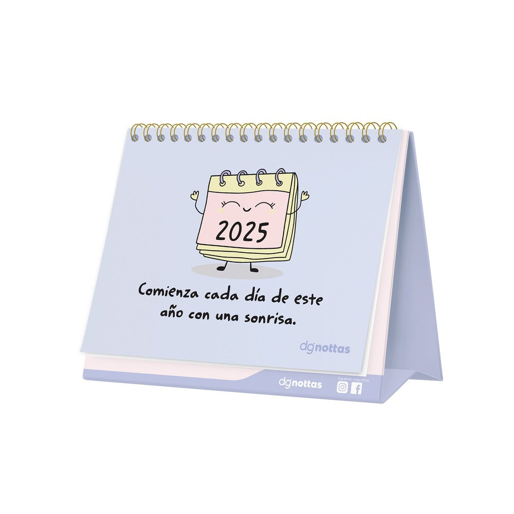 Calendario 2025 escritorio pastel