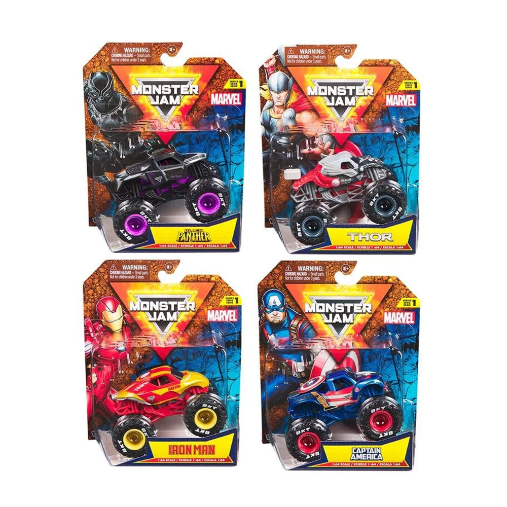 Vehículo Marvel escala 1:64 Monster Jam modelos surtidos