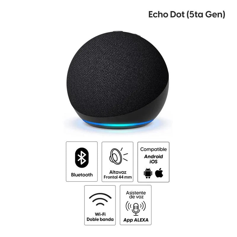 Altavoz Inteligente Amazon Echo Dot 5ta Gen Negro