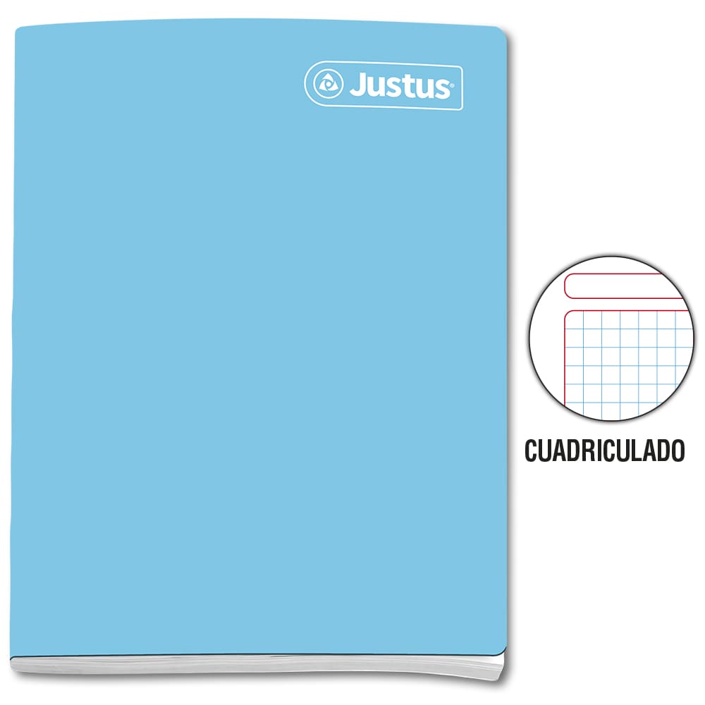 Cuaderno engrapado cuadriculado A4x80 hojas solido Justus