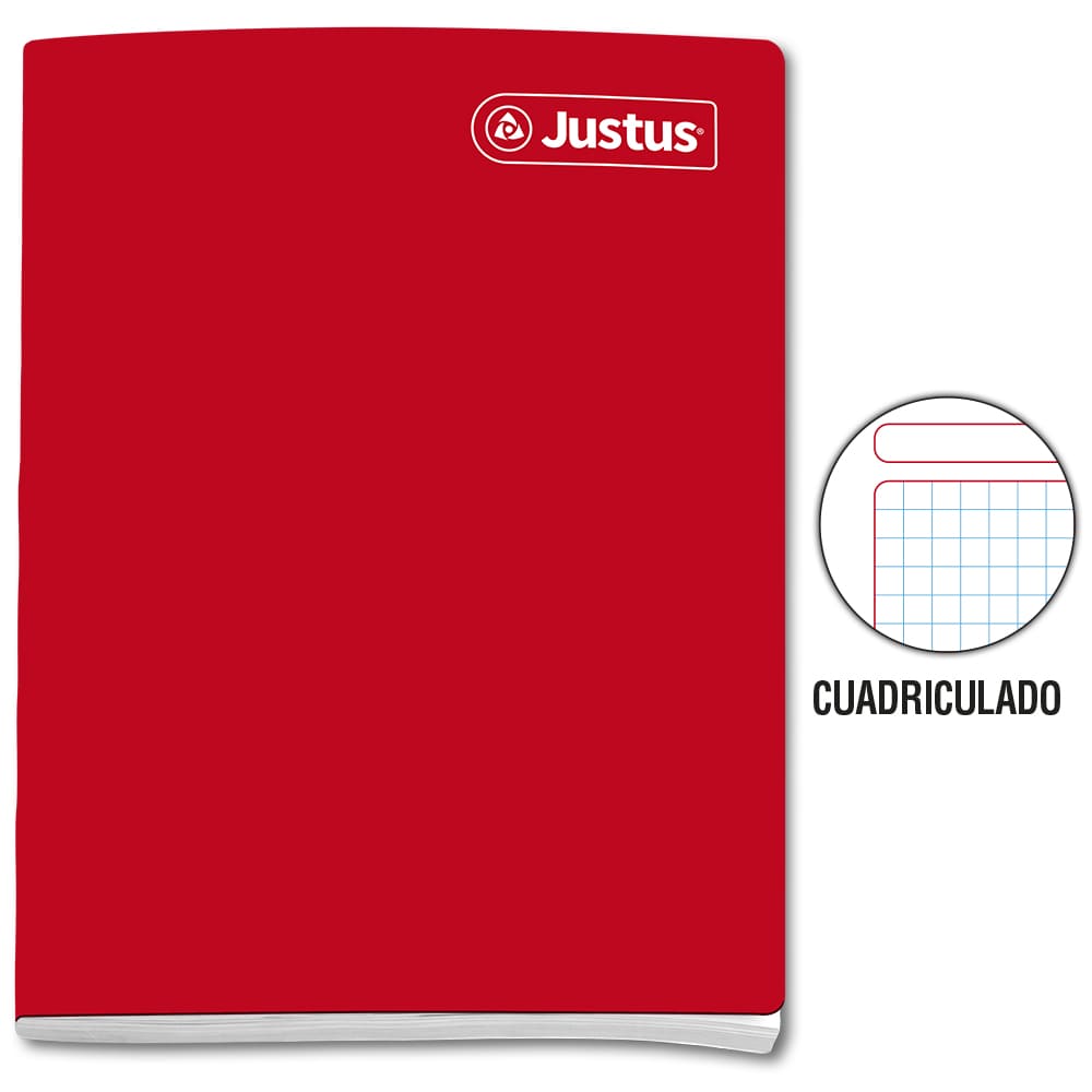 Cuaderno engrapado cuadriculado A4x80 hojas solido Justus