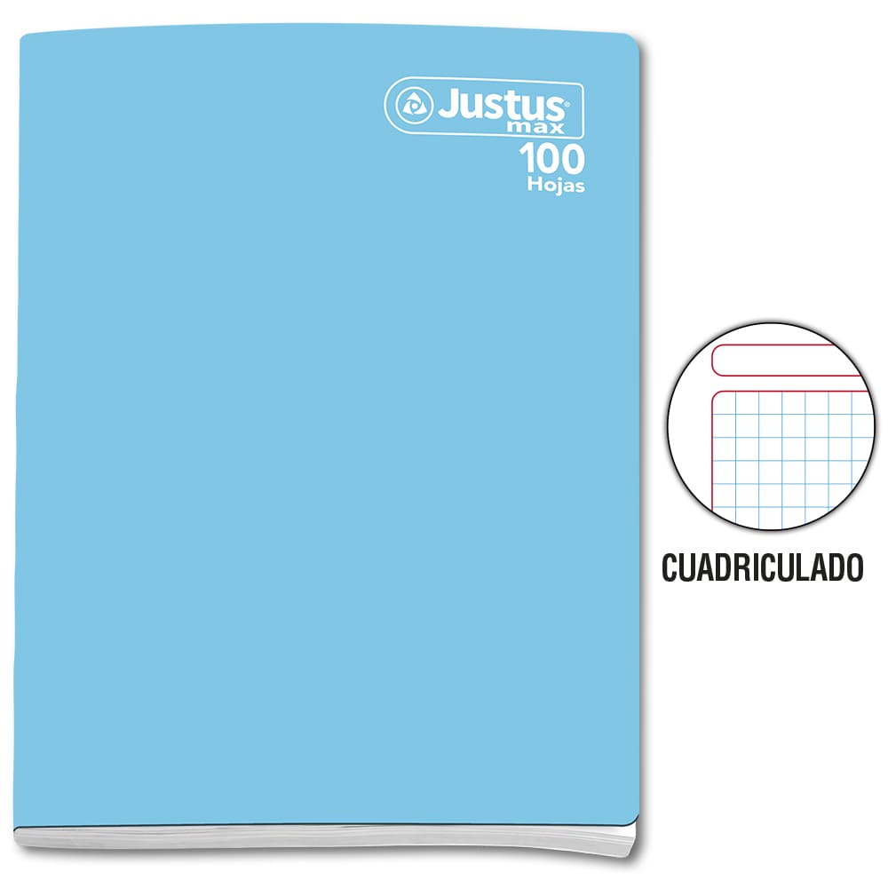 Cuaderno engrapado cuadriculado A4x100 hojas  Justus Max