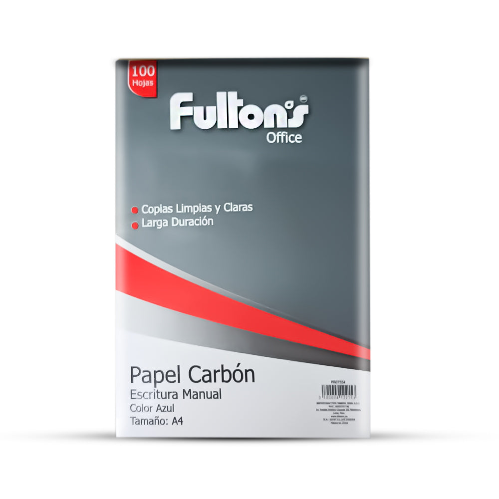 Papel carbón A4 azul l-200 x 100 hojas Fultons