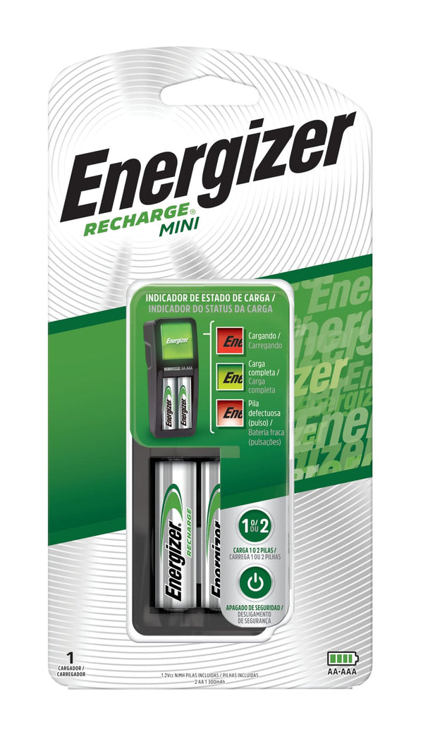 Cargador mini + 2 pilas AA Energizer