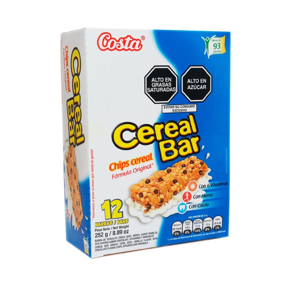 Cereal Bar chips 21 gr x 12 und Costa