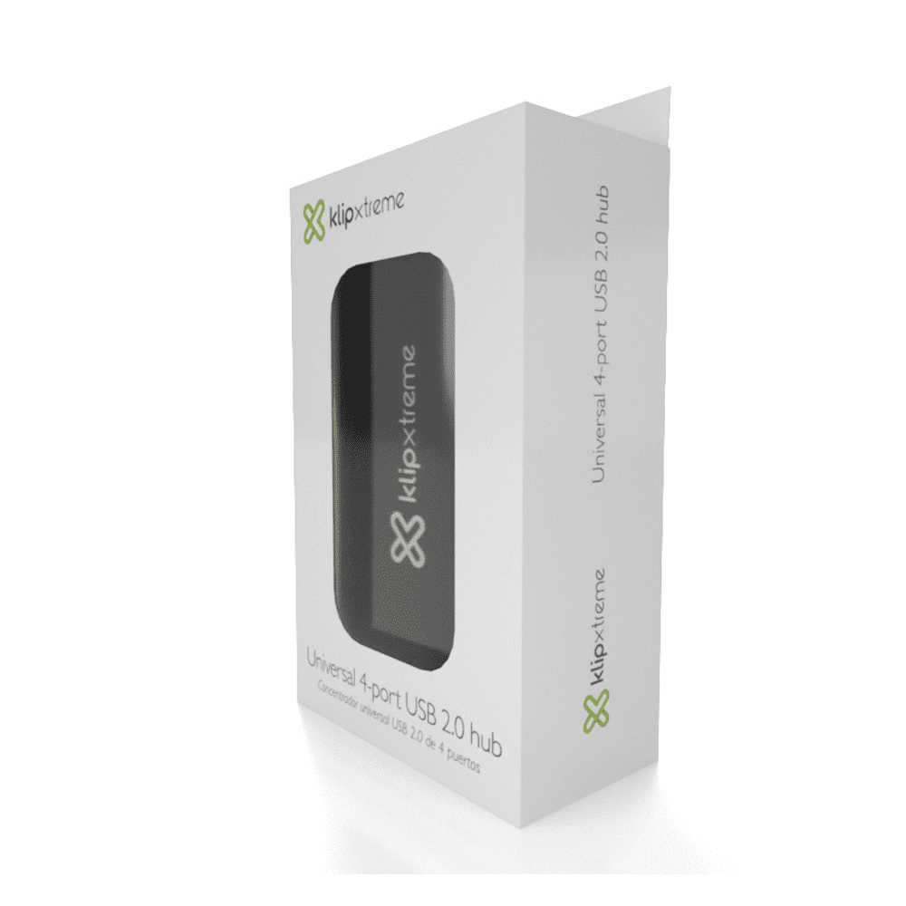 Hub 4 puertos portable KUH-190B USB 20 Klip Xtreme