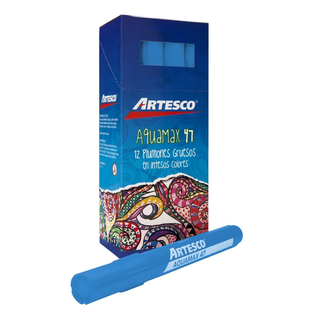 Plumón grueso celeste Aquamax 47 Artesco