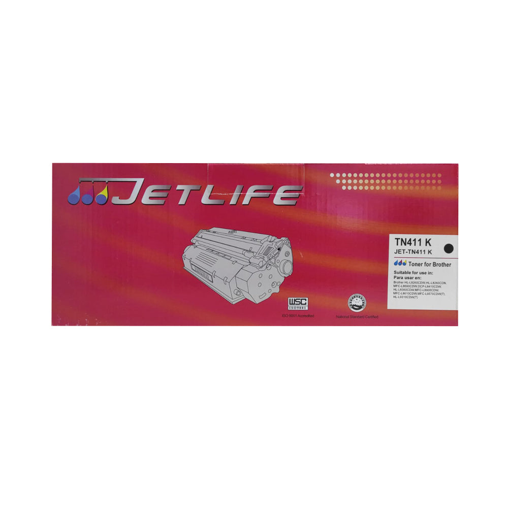 TONER COMPATIBLE JETLIFE BR TN411 BLACK 3,000 PG