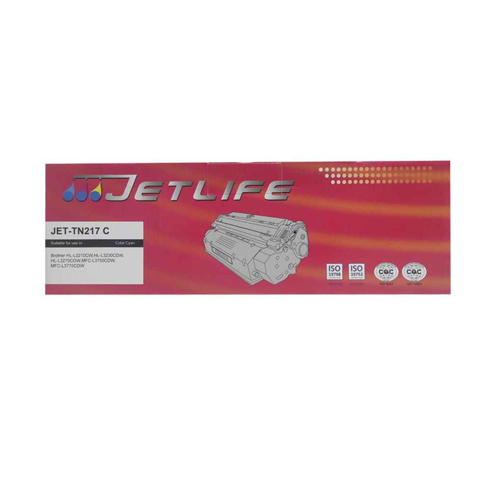 TONER COMPATIBLE JETLIFE BR TN217C CYAN 2,300 PG