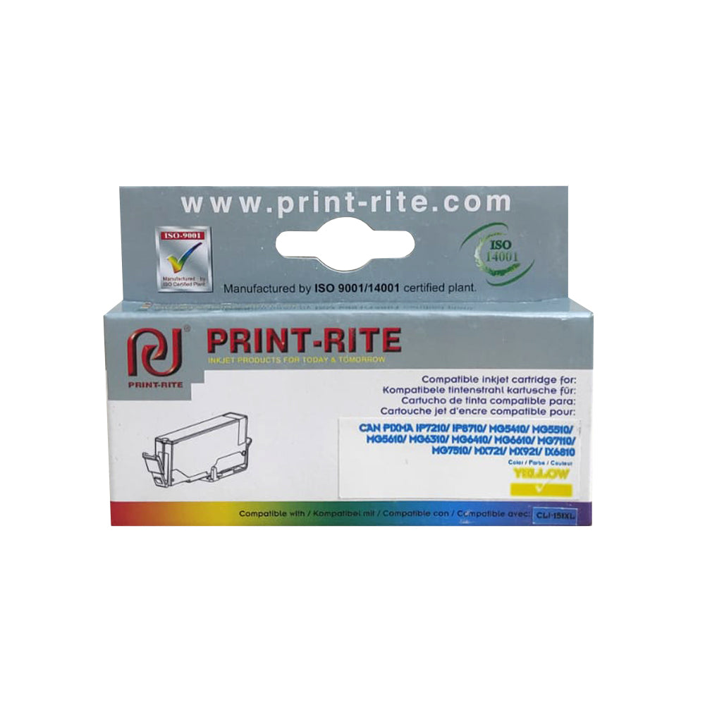 TINTA COMPATIBLE PRINT RITE  CN CLI 151XL YELLOW  MG5410/6310 11ML