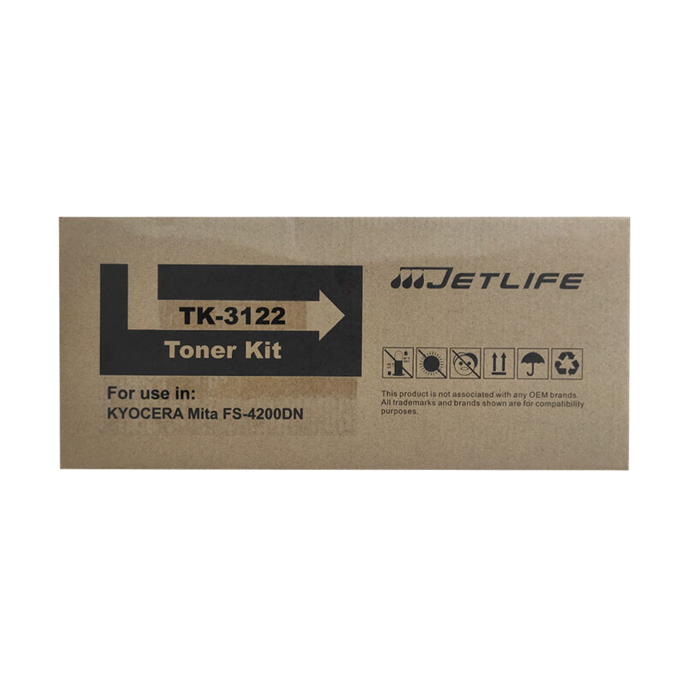 TONER COMPATIBLE JETLIFE KY TK-3122 FS4200DN BLACK 21,000 PG