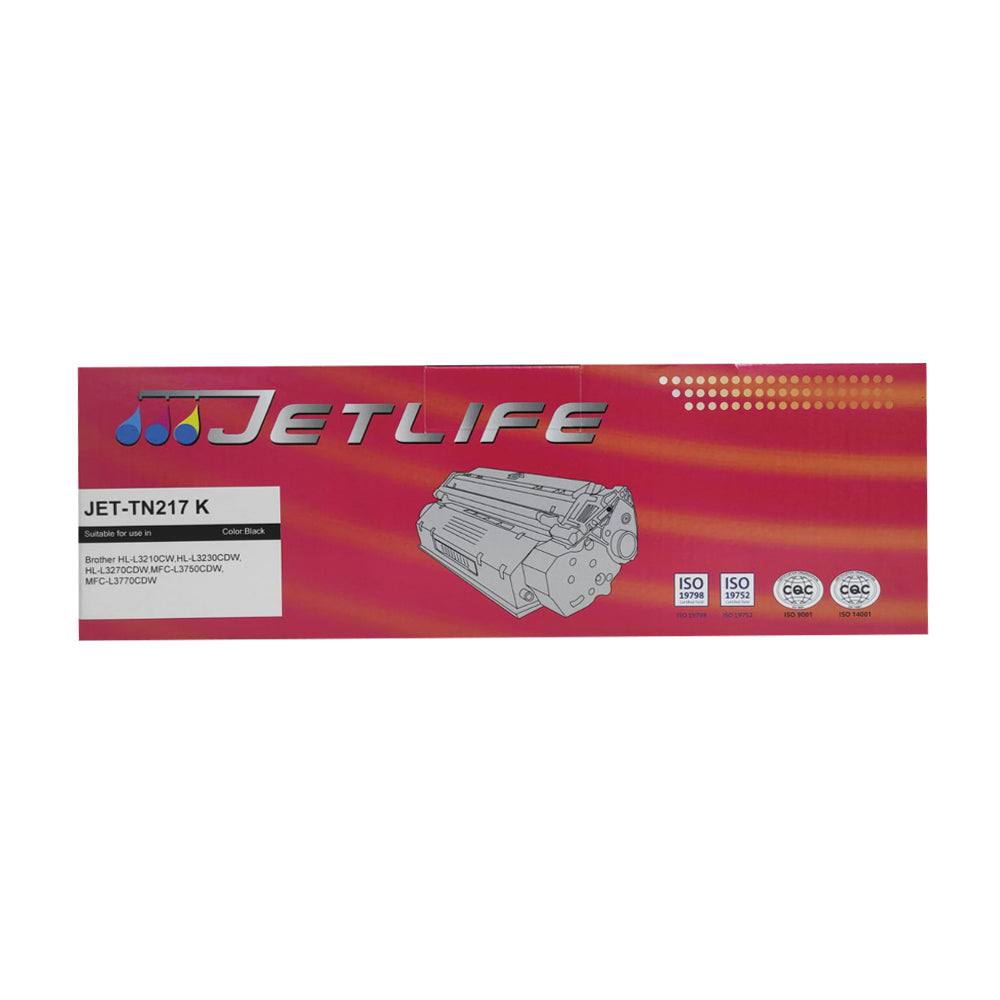 TONER COMPATIBLE JETLIFE BR TN 217BK BLACK 3,000 PG