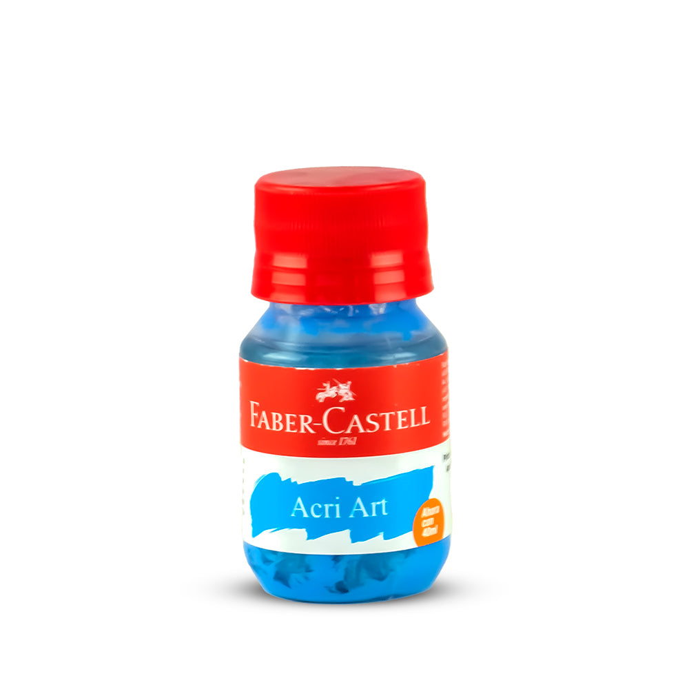 Pintura acrílica brillante celeste 30 ml Faber Castell