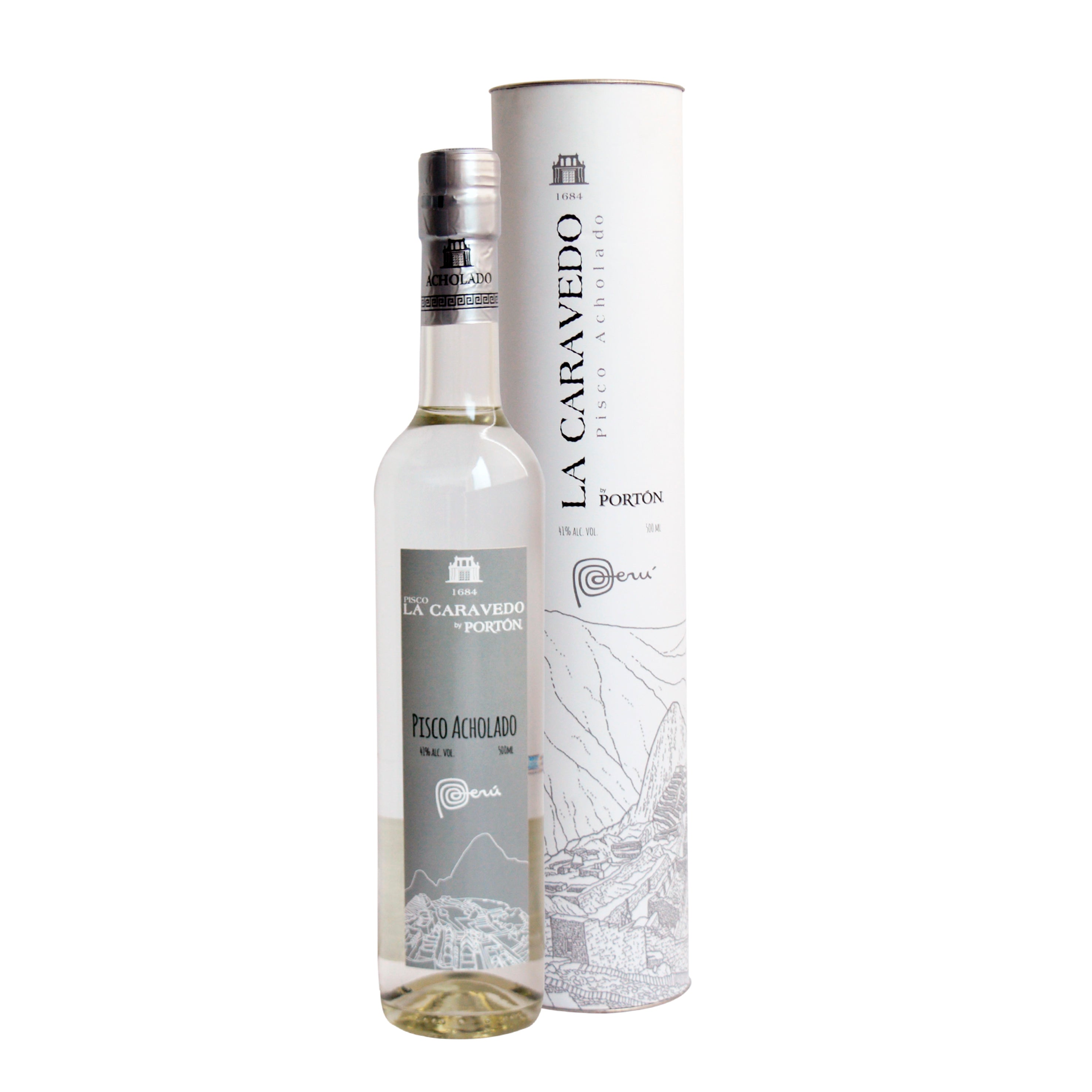 Pisco acholado 500 ml c/tub la caravedo