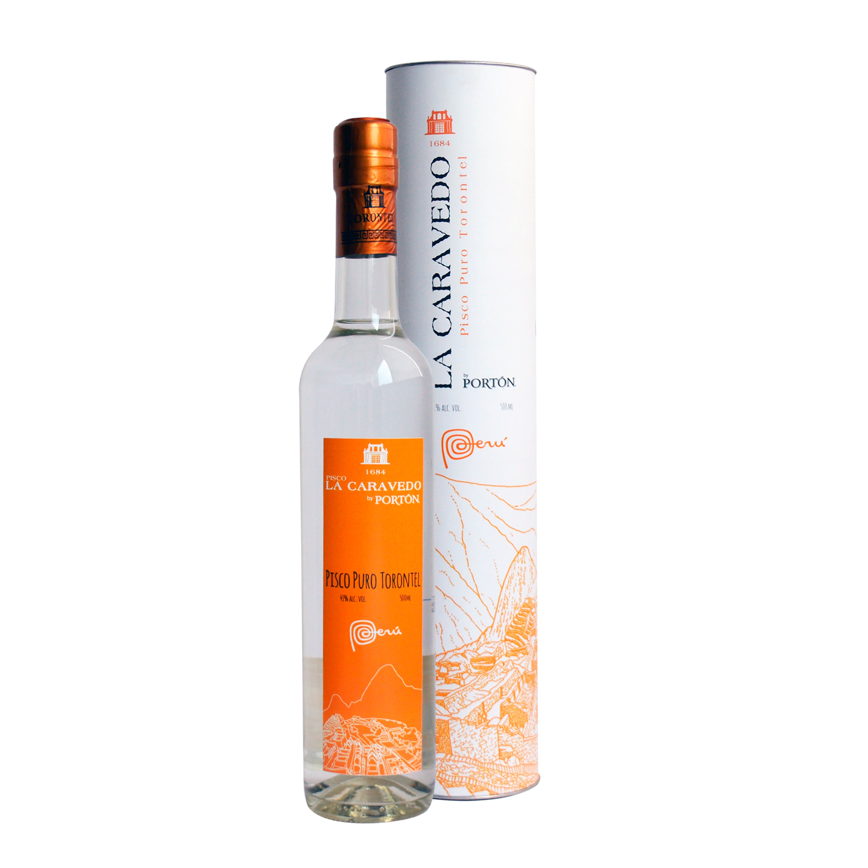 Pisco torontel 500 ml c/tub la caravedo