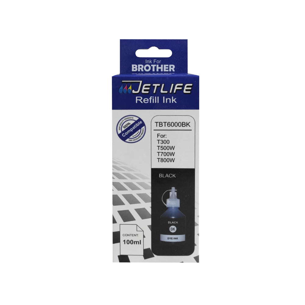 TINTA COMPATIBLE JETLIFE BR BT5001BK T300/500 BLACK 100ML