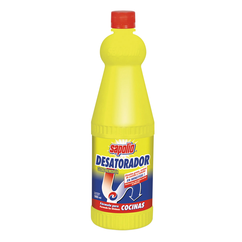 Desatorador cocina amarillo frasco 980 ml sapolio