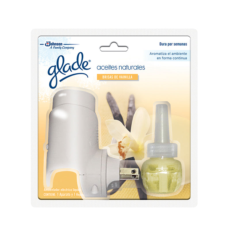 Dispensador electrico + repuesto ace nat vainilla 21 ml glade