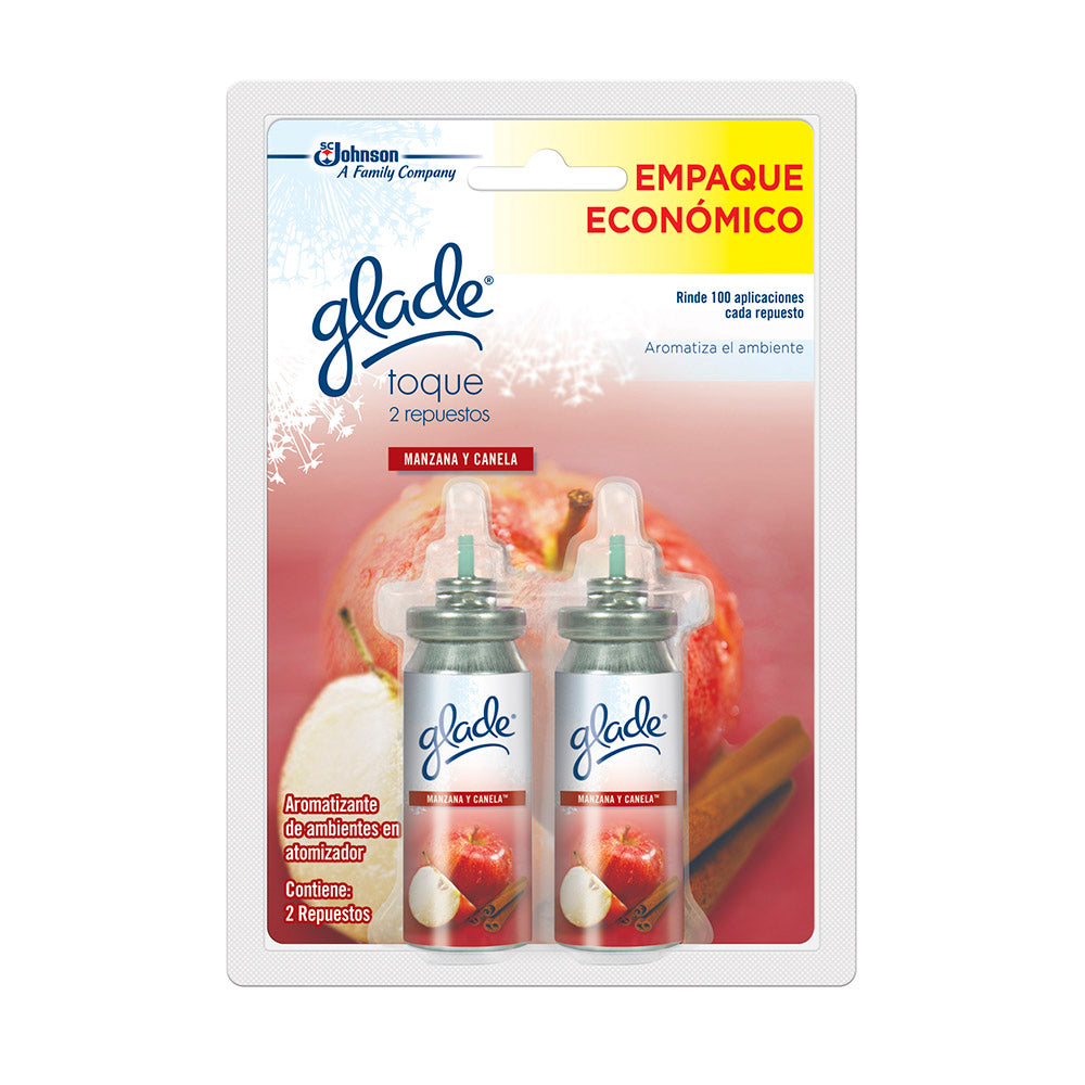 Repuestos toque manzana/canela 9 gr x 2 un glade