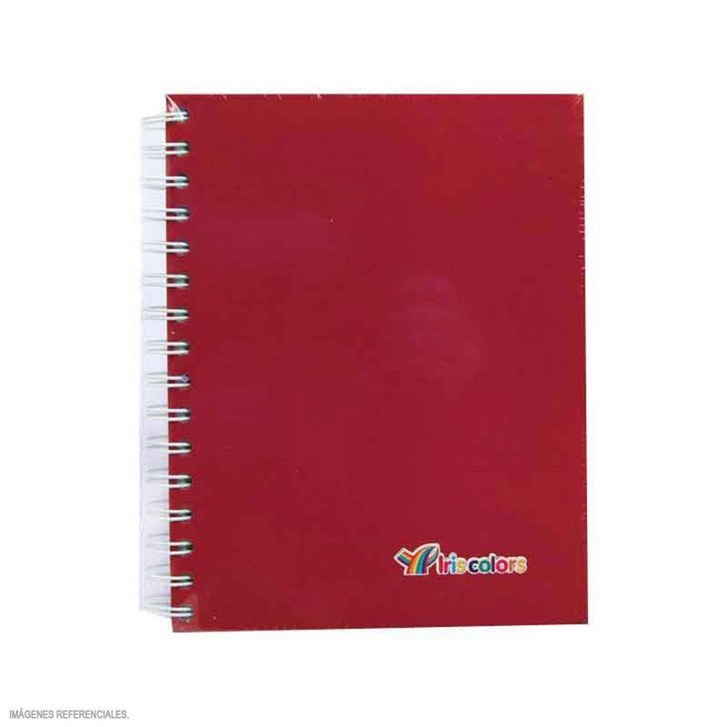 Cuaderno doble ring cuadriculado A4x160 hojas tapa dura solido Iris Color