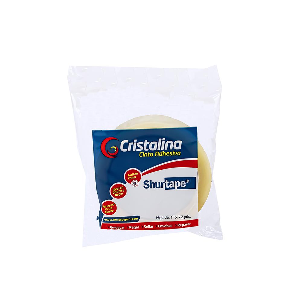 Cinta adhesiva cristalina 1 x 72 yardas Shurtape