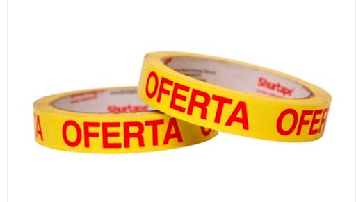 Cinta adhesiva amarilla oferta 3/4 x 55 yardas Shurtape