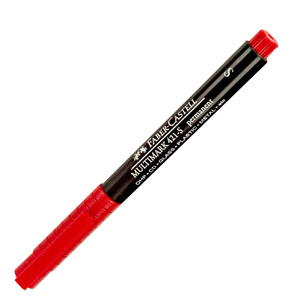 Plumón permanente 421-s rojo Faber Castell