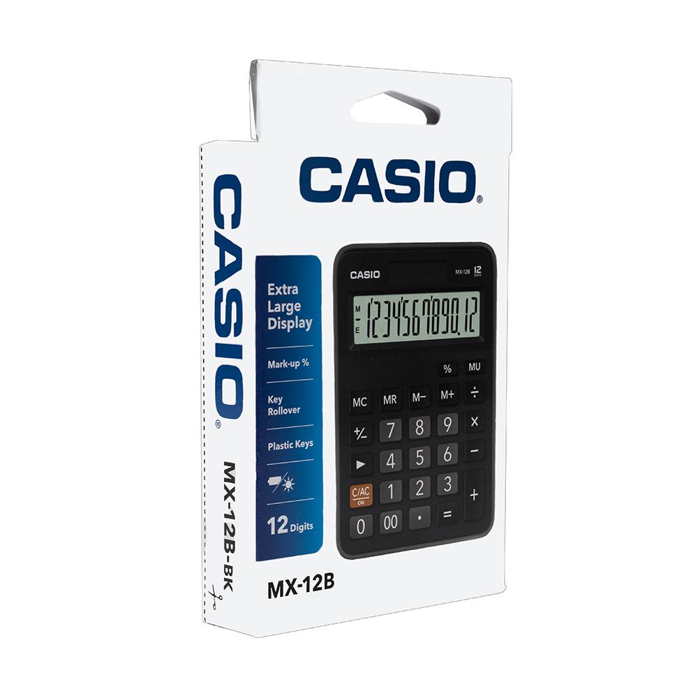 Calculadora Mesa 12 Dígitos MX-12B-BK Negro Casio