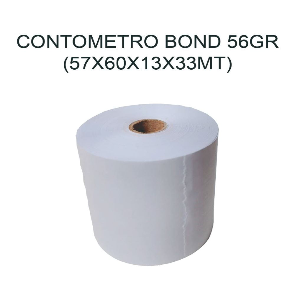 Contometro bond 56gr 57x60x13 mm x 10 rollos Rotapel