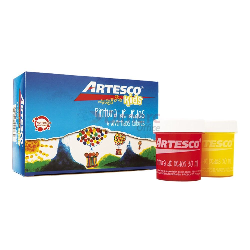 Pintura para dedos x 6 unidades 30 ml Artesco